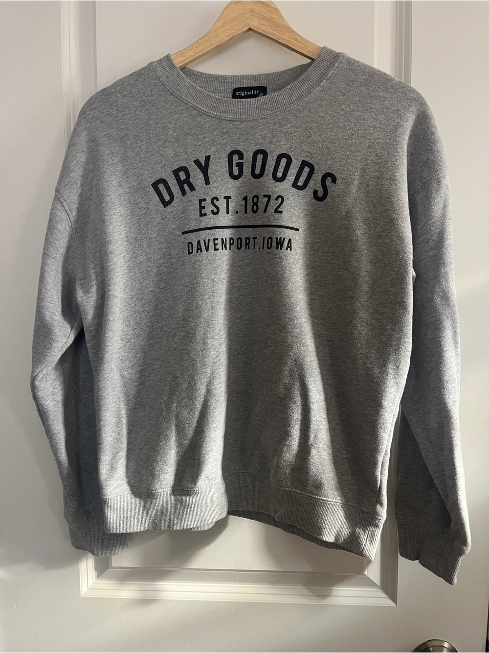 Dry Goods Heather Gray Logo Crewneck Sweatshirt